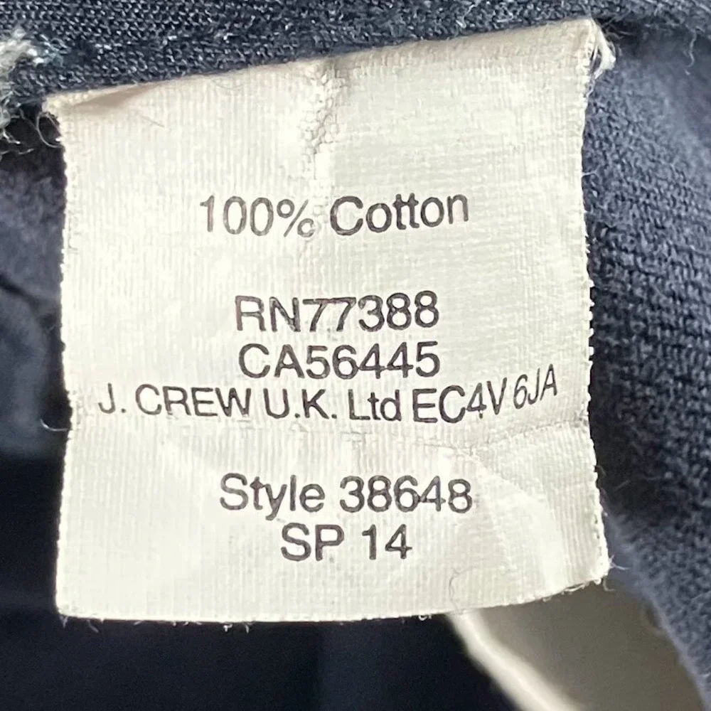 J.Crew Mens 31x30 Navy Blue 100% Cotton Straight‎ Leg Chino Pants